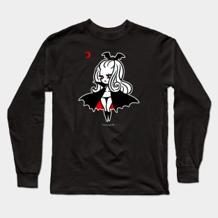 Vampire Girl Black Long Sleeve T-Shirt